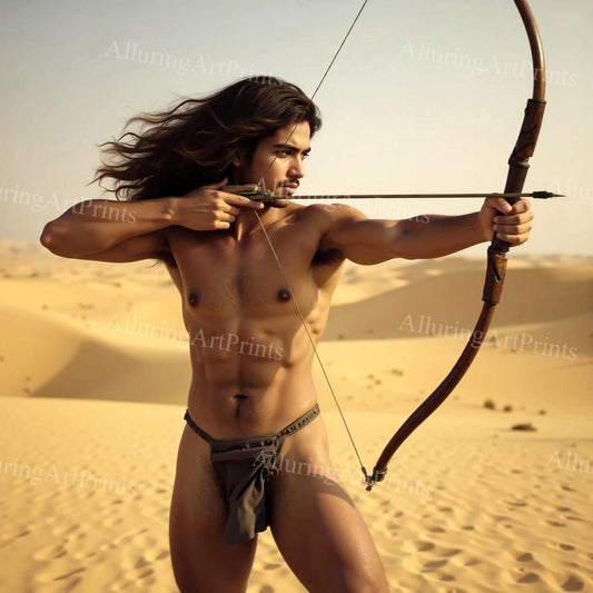 Male Model Muscular Digital Art AI Fantasy - 1F