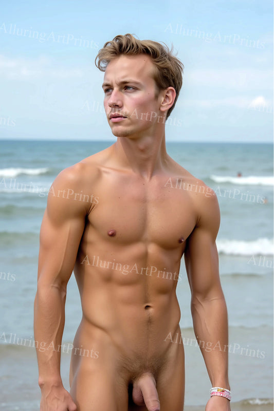 Nude Frontal Male Model Slender - 218F