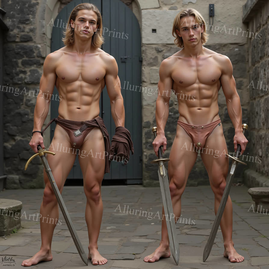 Male Models Muscular Digital Art AI Fantasy - 24F