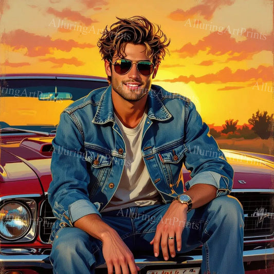 Male Model Muscular Digital Art AI Fantasy - 250F