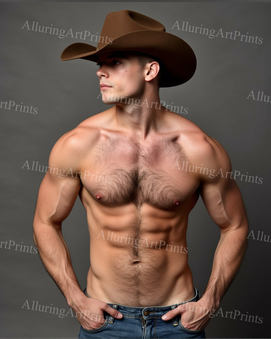 Male Model Muscular Digital Art AI Fantasy - 252F