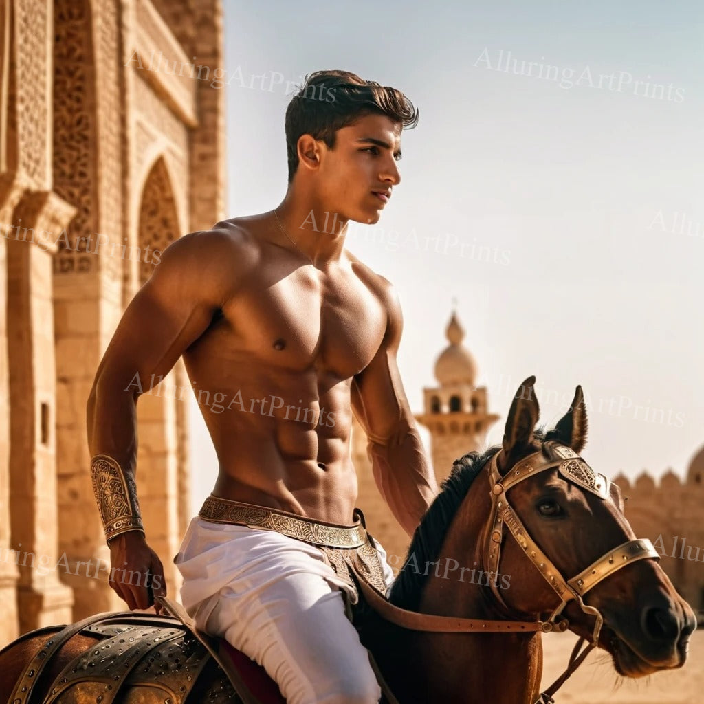 Male Model Muscular Digital Art AI Fantasy - 27F