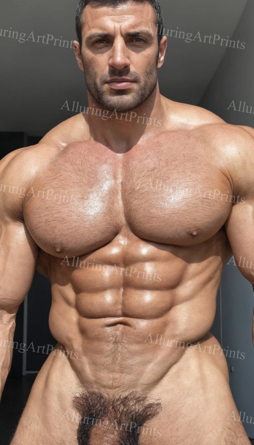 Male Model Muscular Digital Art AI Fantasy - 286F