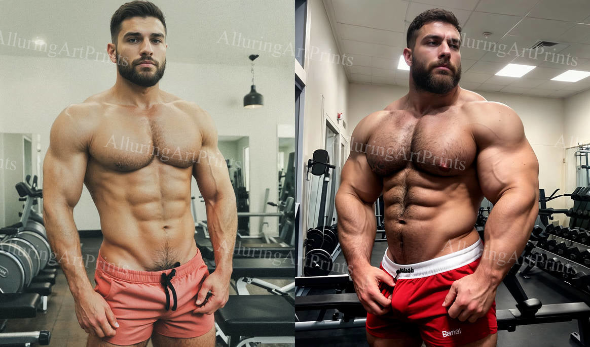 Male Models Muscular Digital Art AI Fantasy - 287F