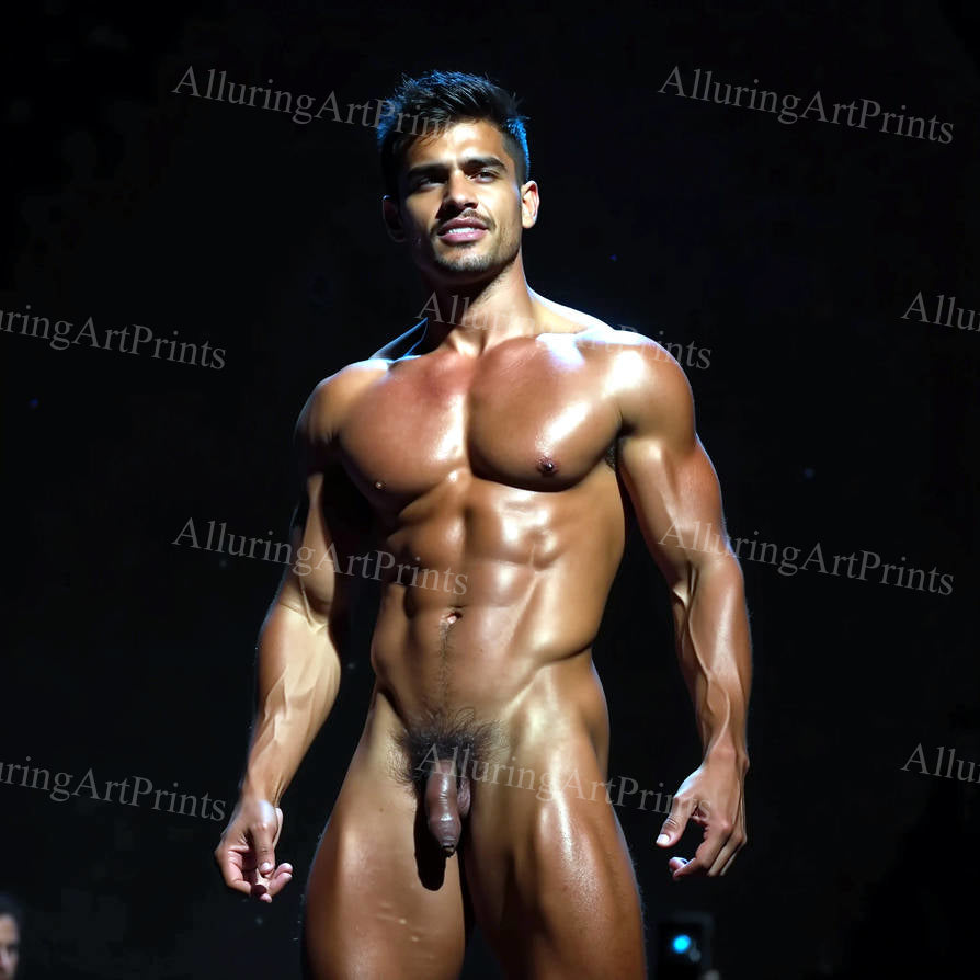 Male Model Muscular Digital Art AI Fantasy - 288F