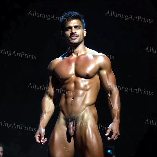 Male Model Muscular Digital Art AI Fantasy - 288F