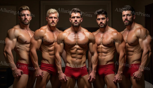 Male Models Muscular Digital Art AI Fantasy - 294F