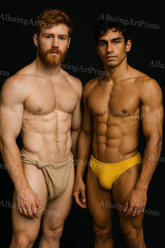 Male Models Muscular Digital Art AI Fantasy - 298F