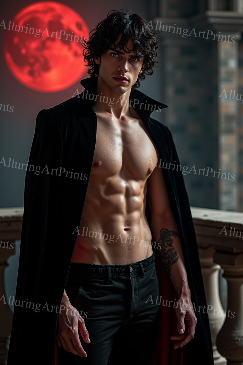 Male Model Muscular Digital Art AI Fantasy - 316F