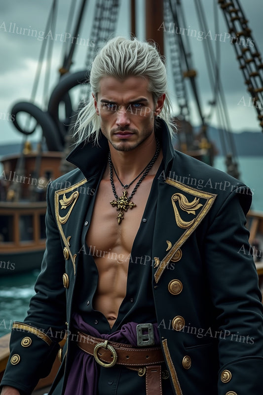 Male Model Muscular Digital Art AI Fantasy - 327F