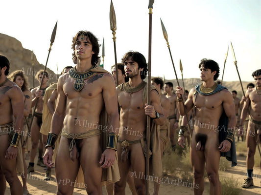 Nude Frontal Male Models Slender Digital Art AI Fantasy - 33F