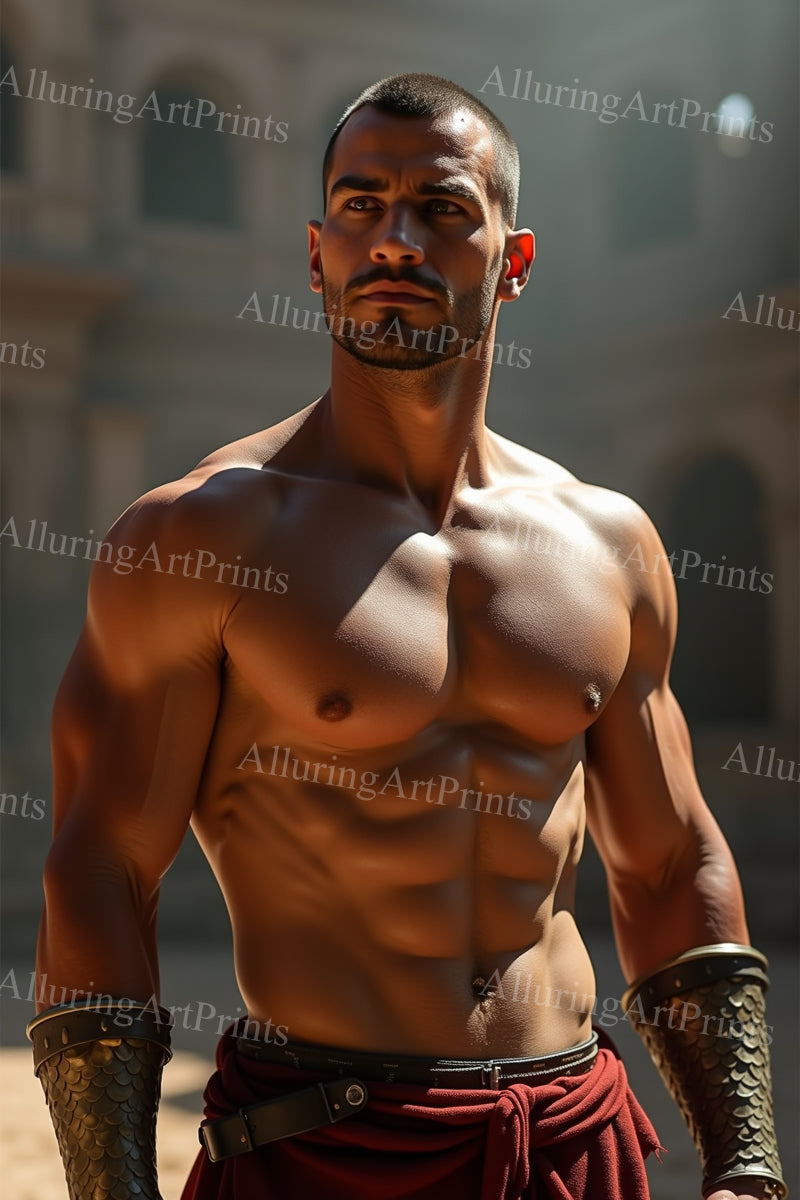 Male Model Muscular Digital Art AI Fantasy - 340F
