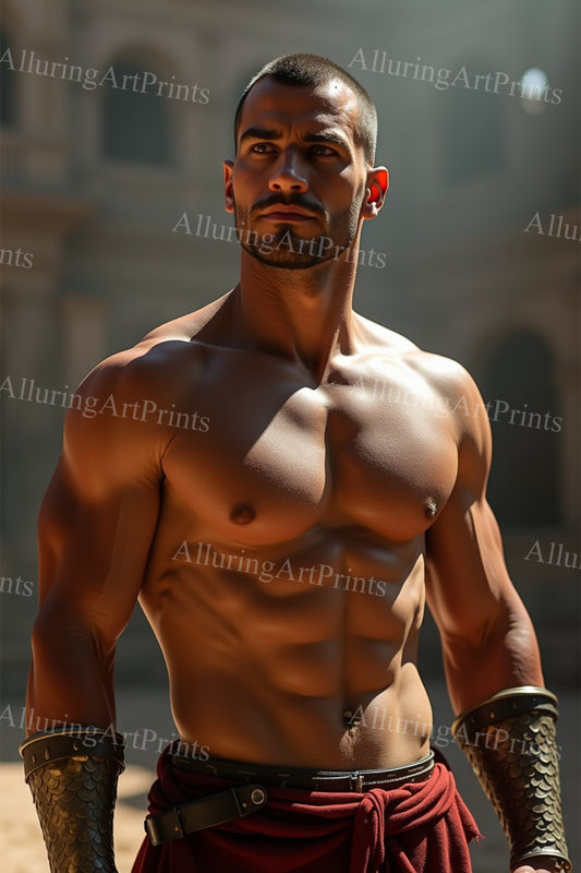 Male Model Muscular Digital Art AI Fantasy - 340F