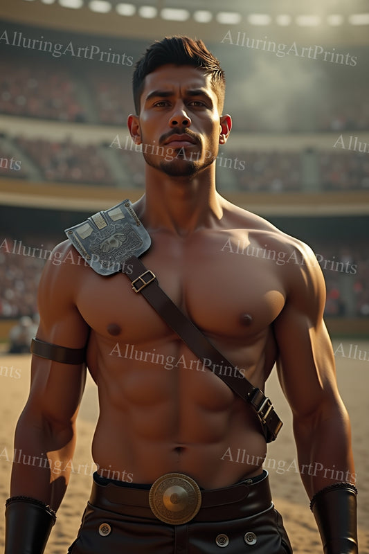 Male Model Muscular Digital Art AI Fantasy - 344F