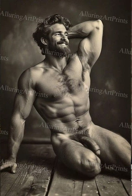 Nude Frontal Male Model Muscular - 374F