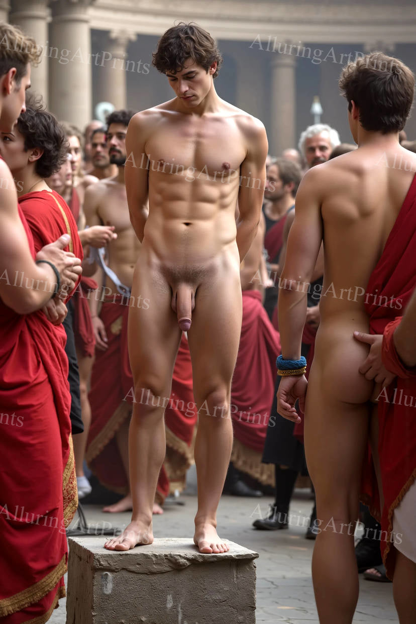 Nude Frontal Male Models Muscular Digital Art AI Fantasy - 79F