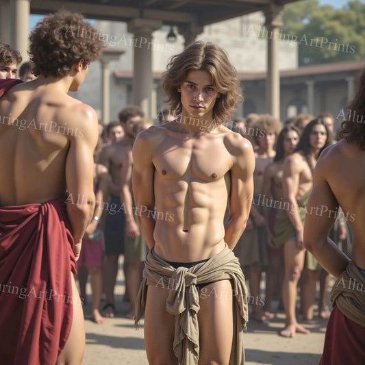 Male Model Muscular Digital Art AI Fantasy - 9F