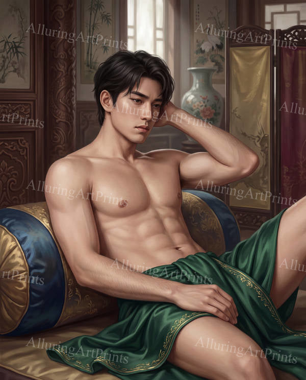 Male Model Muscular Digital Art AI Fantasy - G101