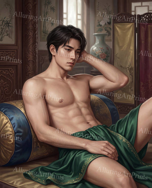 Male Model Muscular Digital Art AI Fantasy - G101