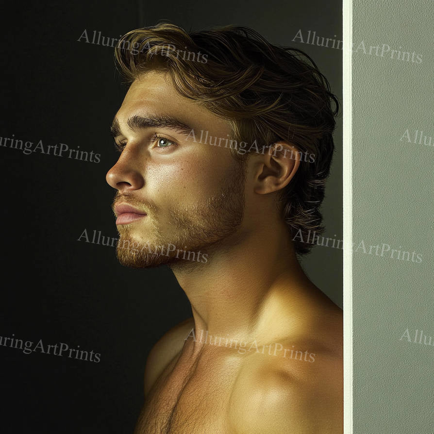 Male Model Muscular Digital Art AI Fantasy - G103
