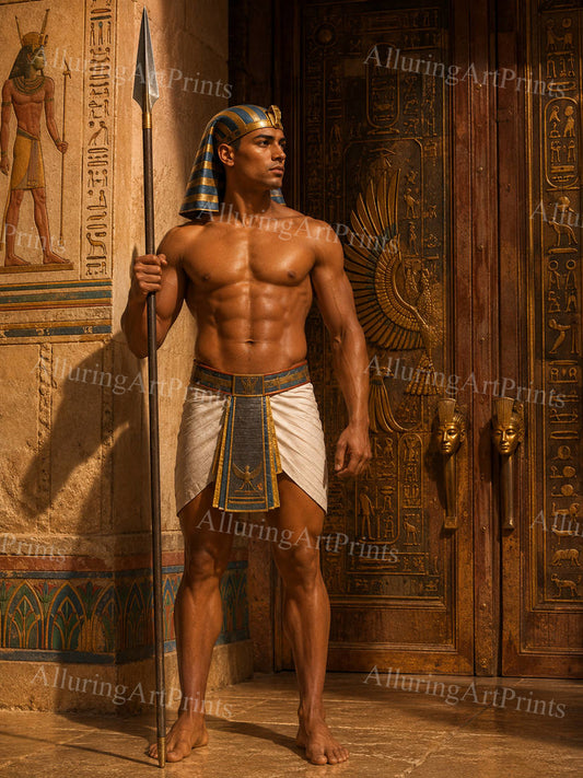 Male Model Muscular Digital Art AI Fantasy - G1044