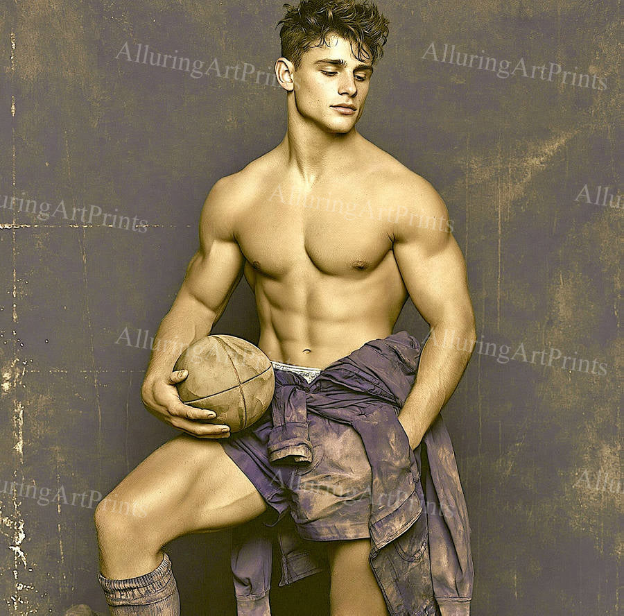 Male Model Athlete Muscular Digital Art AI Fantasy - G105