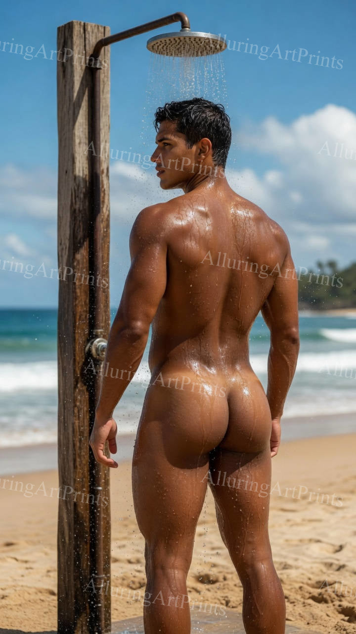 Nude Male Model Muscular Buns- G1064