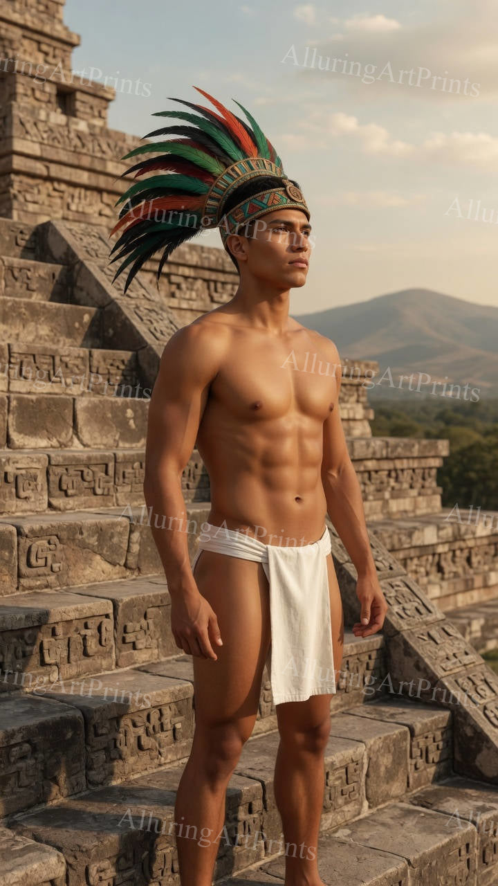 Male Model Muscular Digital Art AI Fantasy - G1065