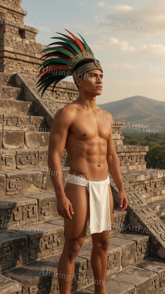 Male Model Muscular Digital Art AI Fantasy - G1065