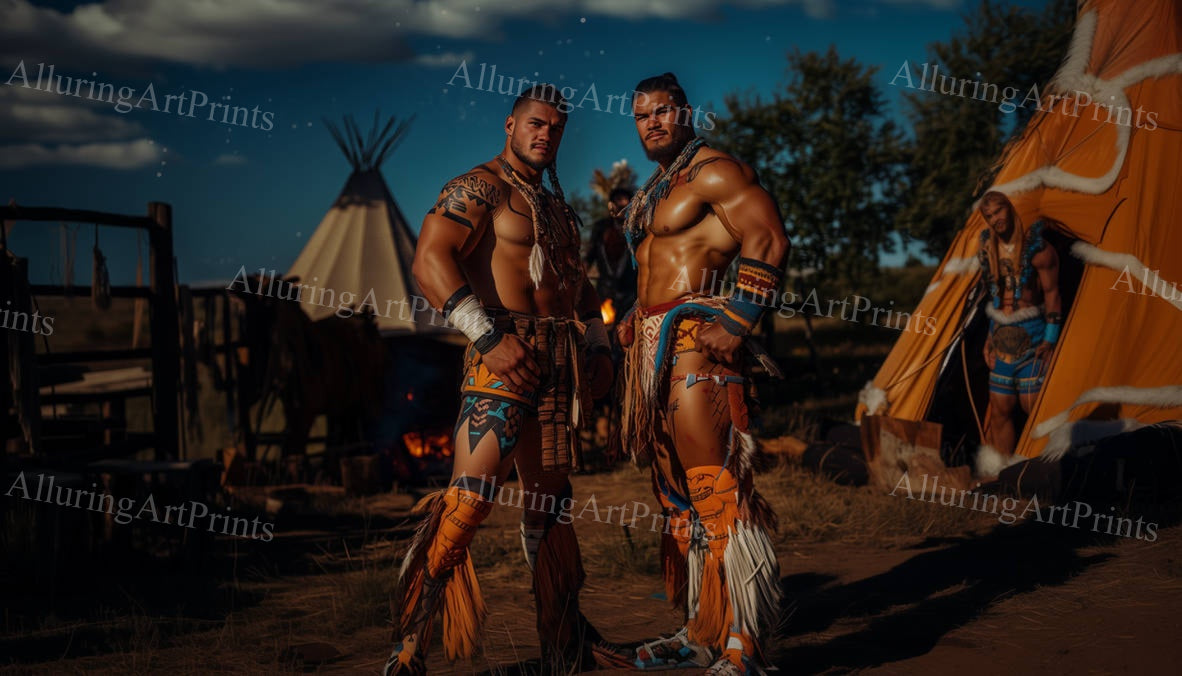 Male Models College Muscular Digital Art AI Fantasy - G126