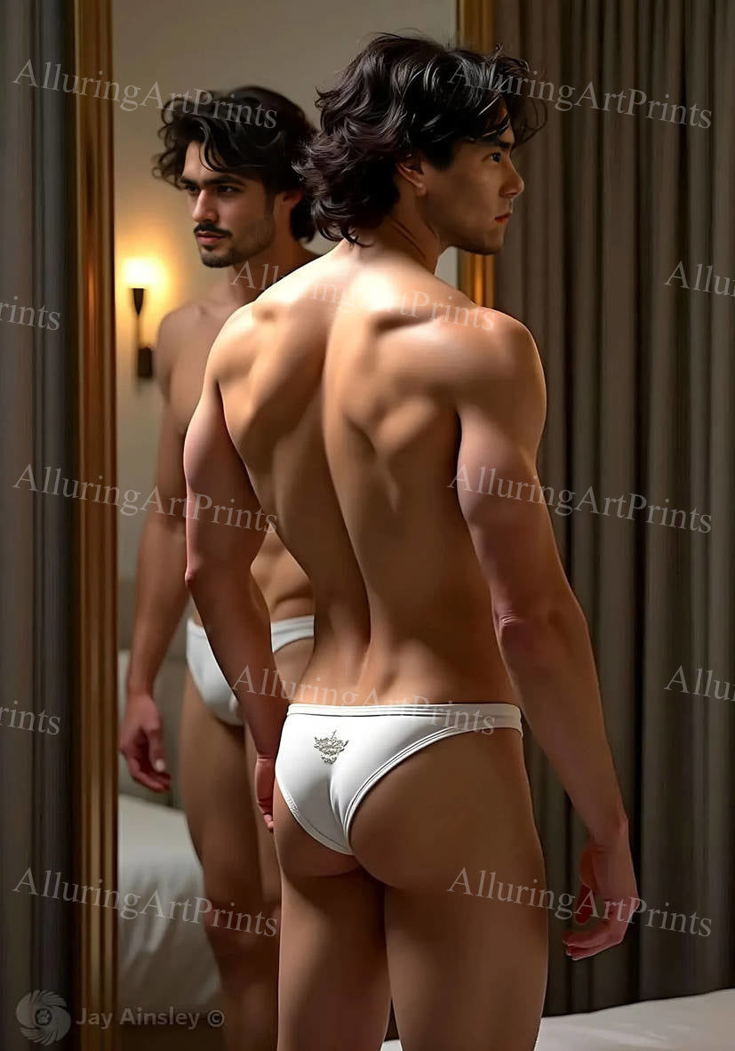 Nude Male Model Muscular Buns- G257
