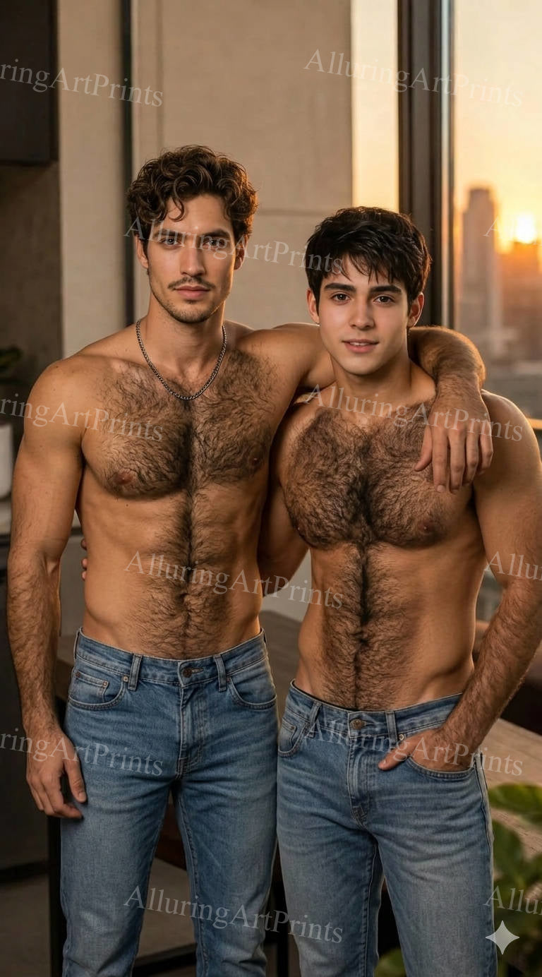 Male Models Husky Muscular Digital Art AI Fantasy - G258