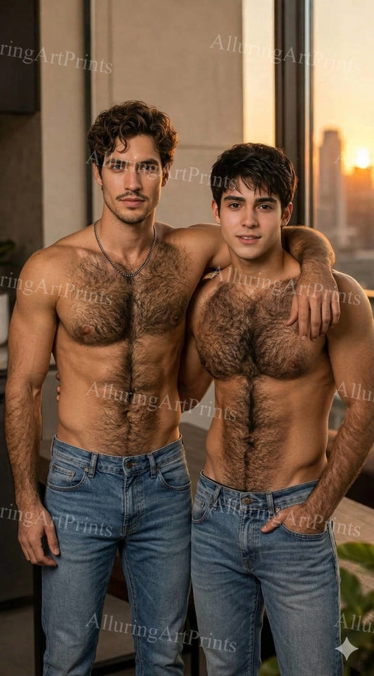 Male Models Husky Muscular Digital Art AI Fantasy - G258