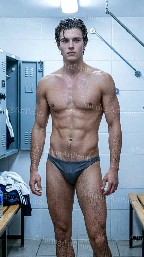 Male Model Muscular Digital Art AI Fantasy - G34