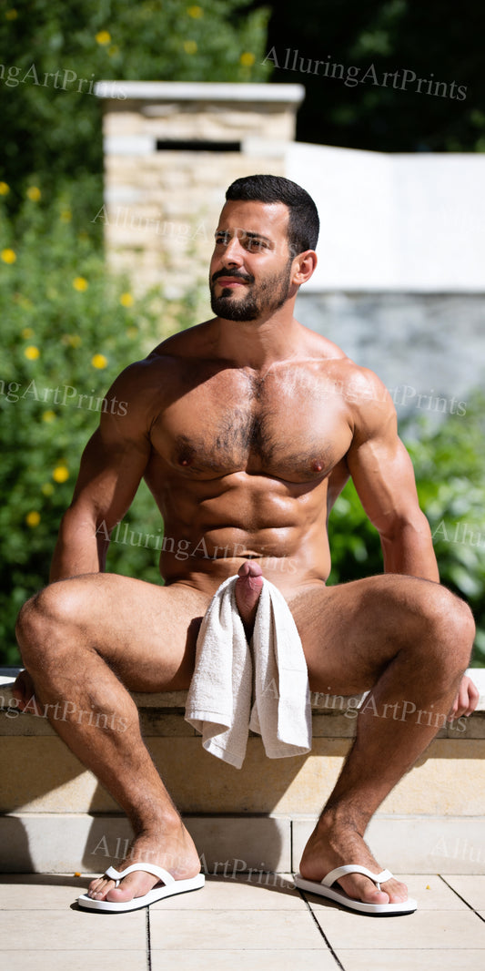 Nude Frontal Male Model Muscular - G370