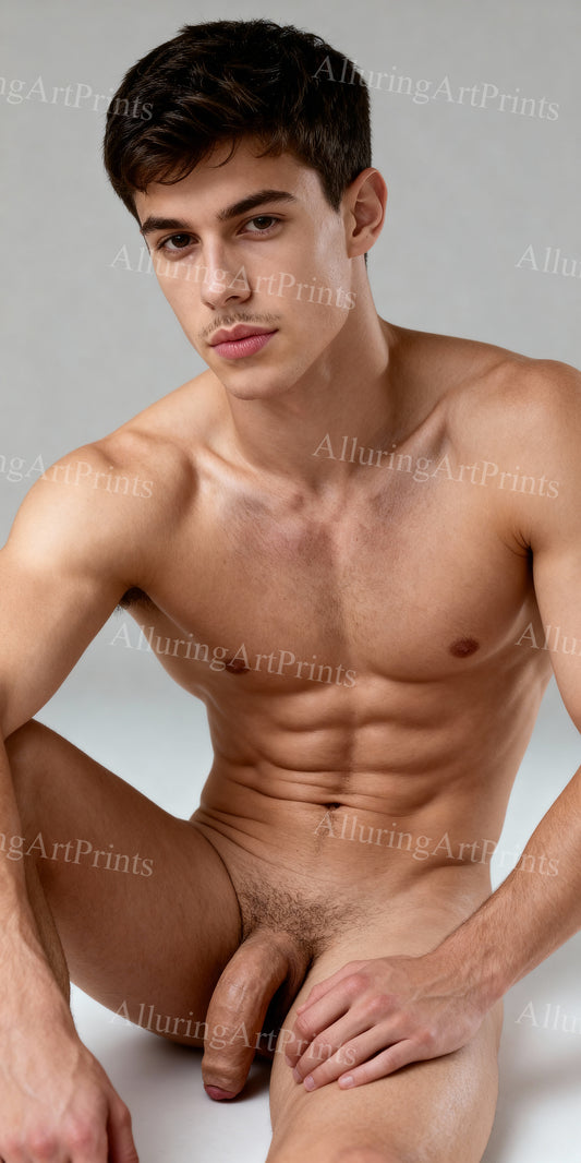 Nude Frontal Male Model Muscular - G388