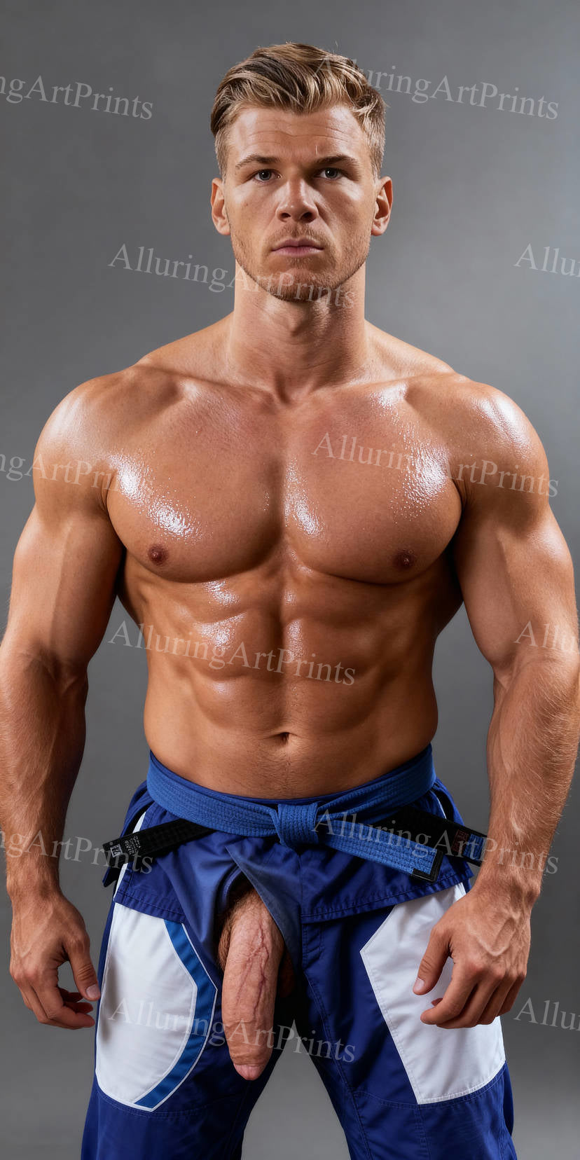 Nude Frontal Male Model Muscular - G425