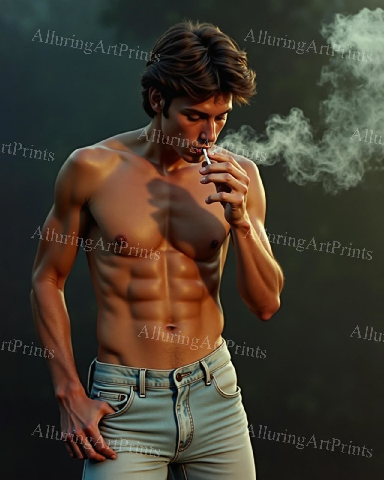 Male Model Muscular Digital Art AI Fantasy - G467