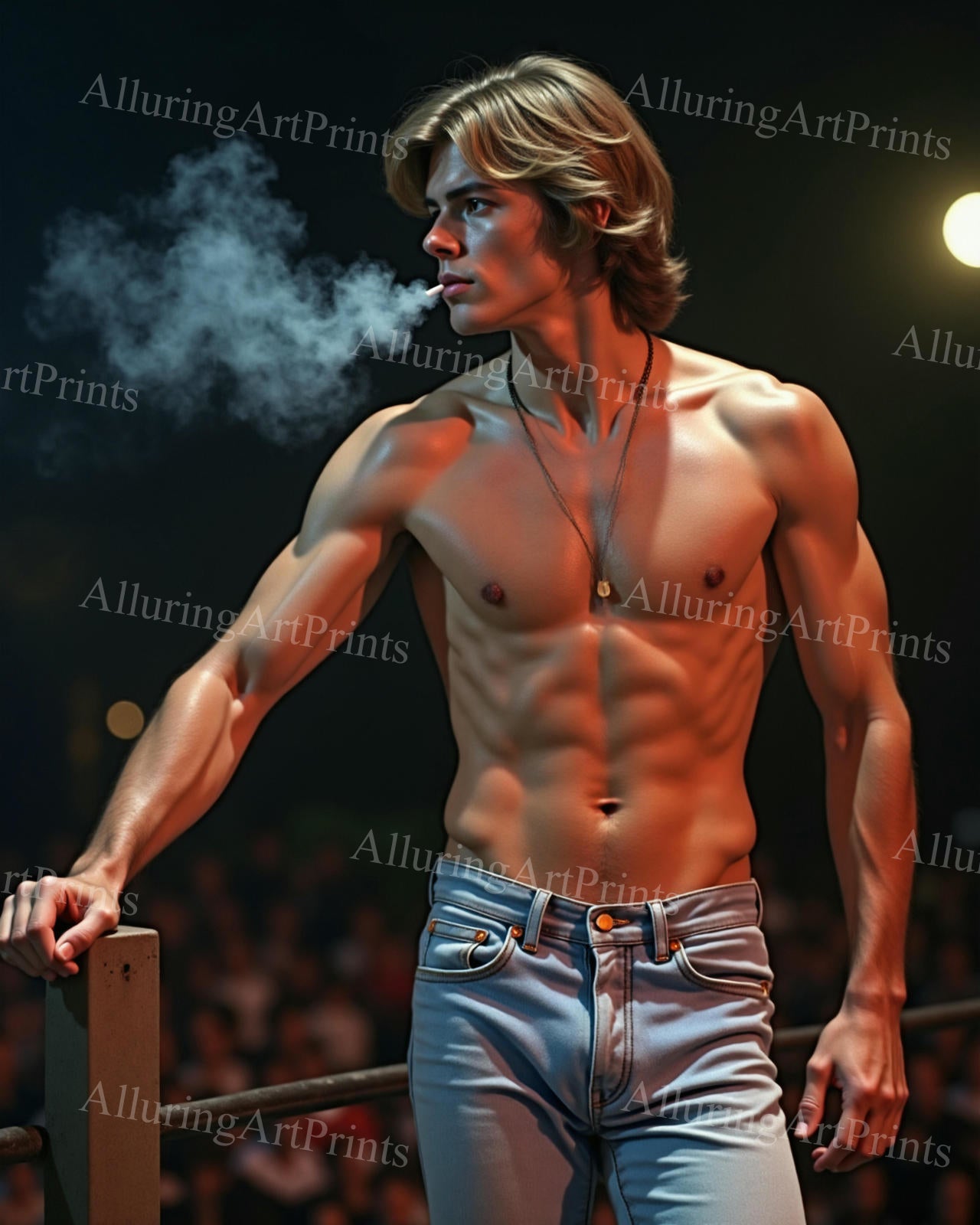 Male Model Muscular Digital Art AI Fantasy - G468