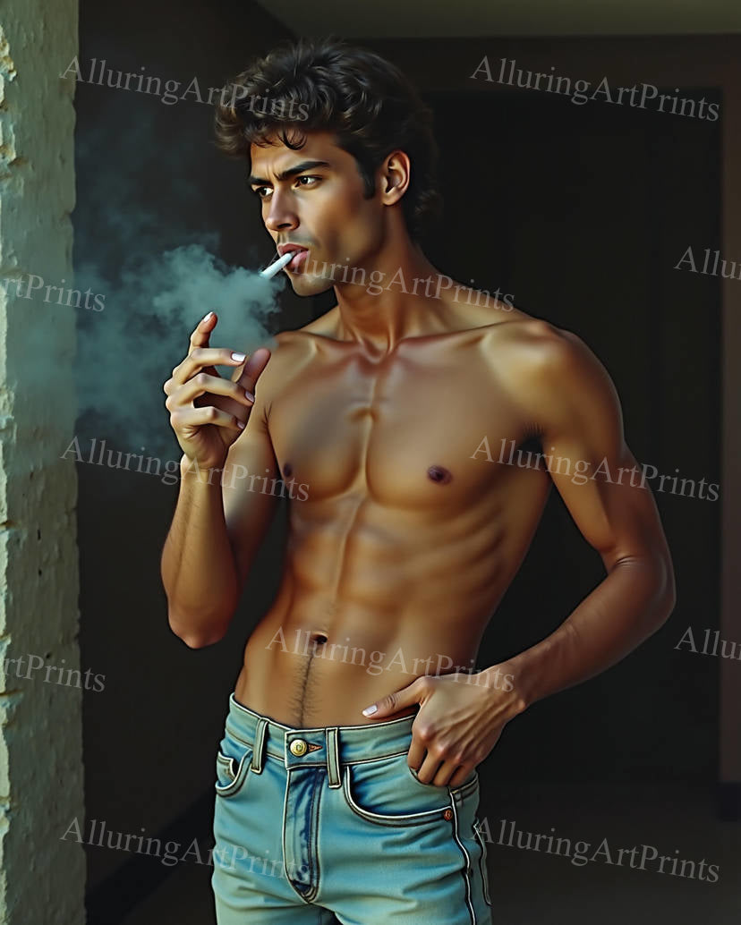 Male Model Muscular Digital Art AI Fantasy - G469