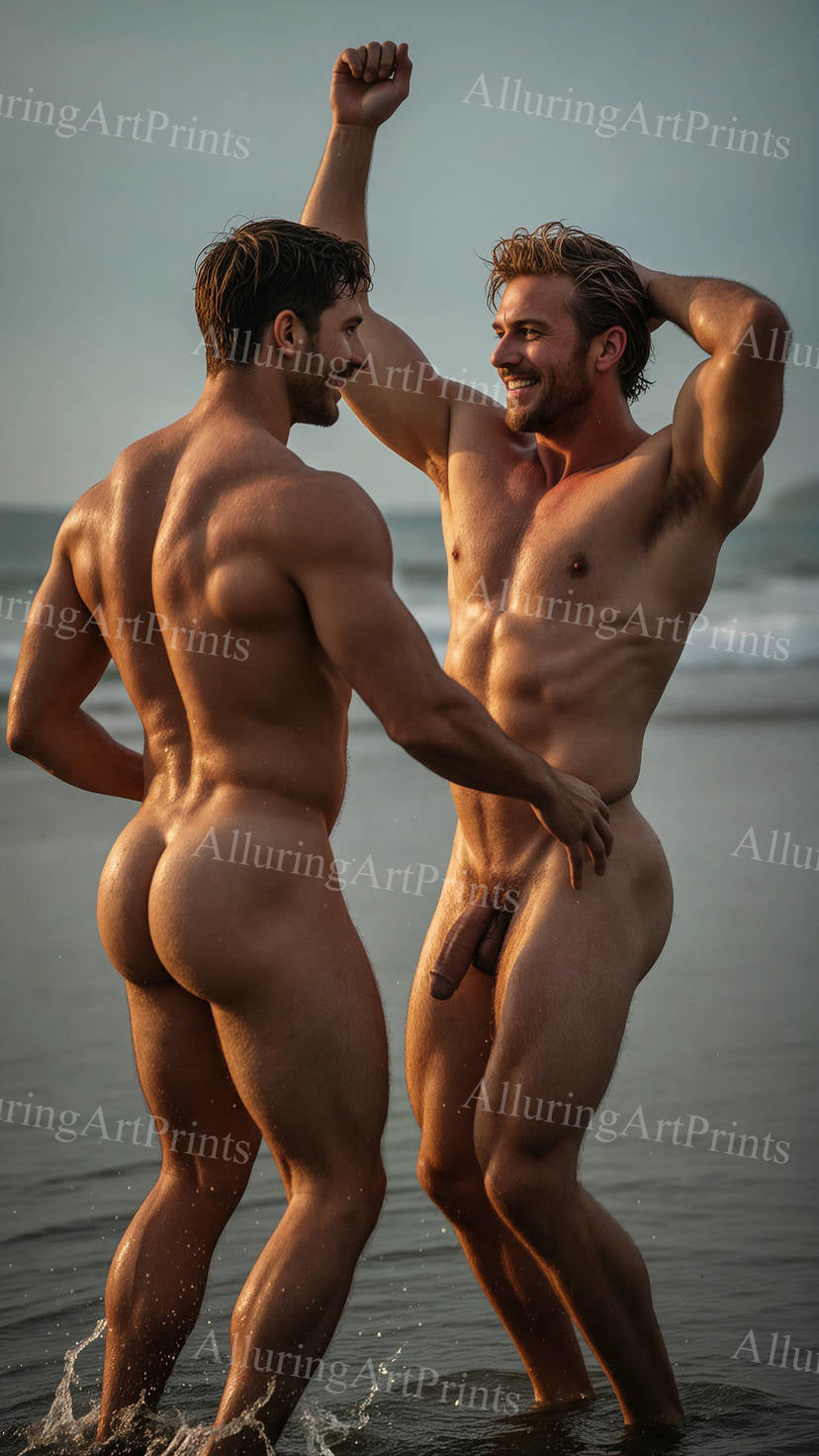 Nude Male Models Muscular Buns- G488