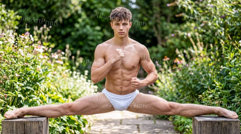 Male Model Muscular Digital Art AI Fantasy - G48