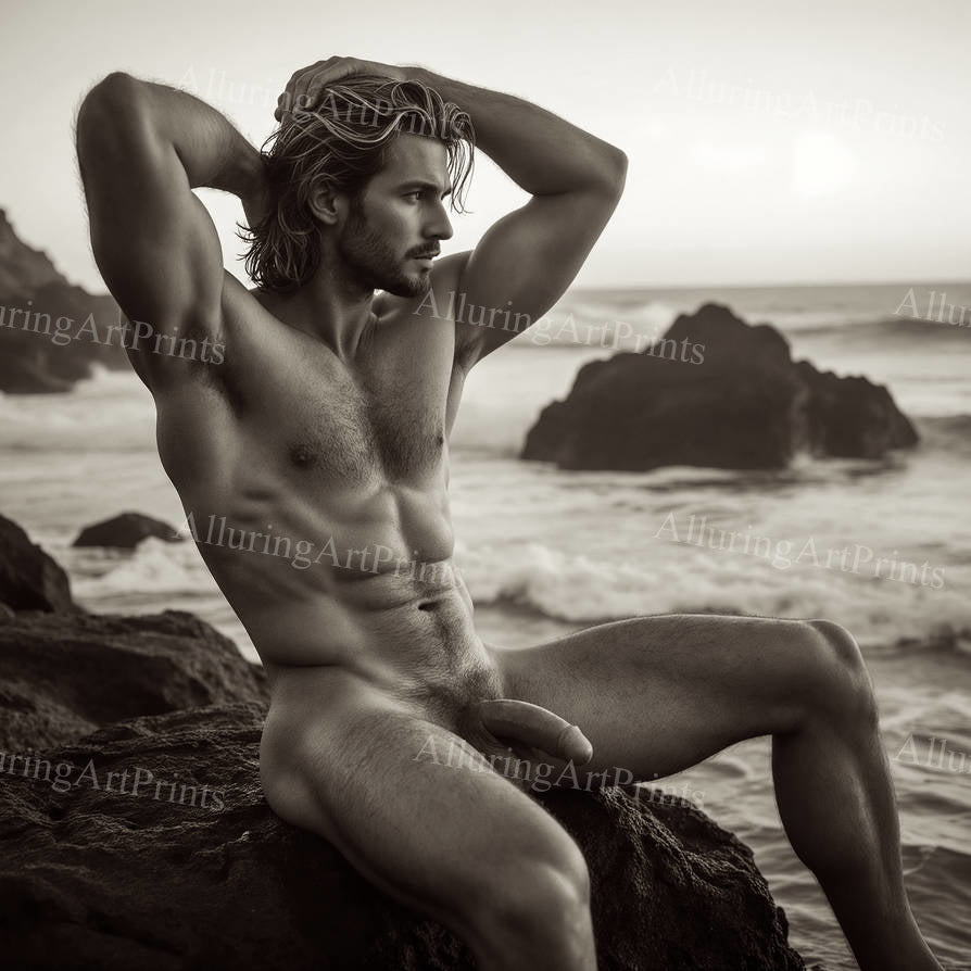 Nude Frontal Male Model Muscular - G490