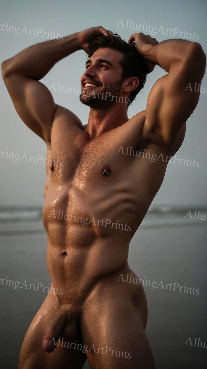 Nude Frontal Male Model Muscular - G492