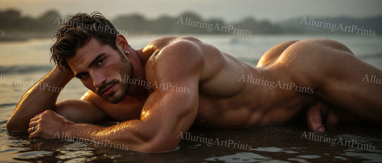 Nude Male Model Muscular Buns- G494