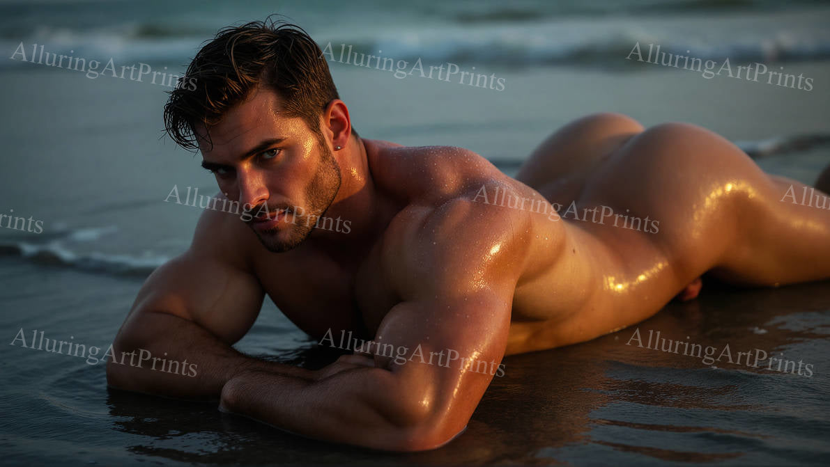 Nude Male Model Muscular Buns- G495
