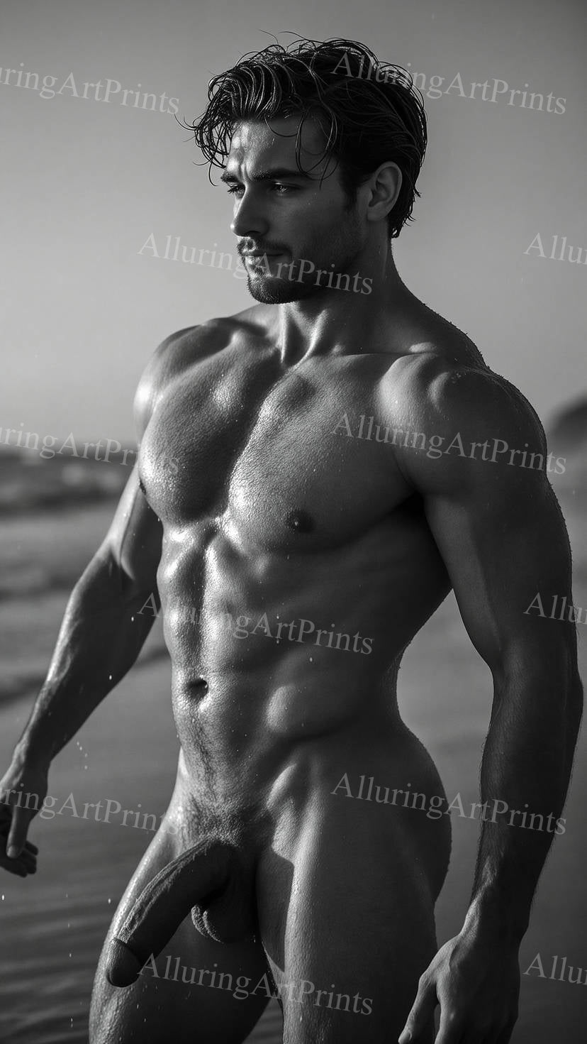 Nude Frontal Male Model Muscular - G497