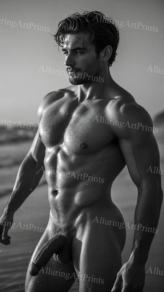 Nude Frontal Male Model Muscular - G497
