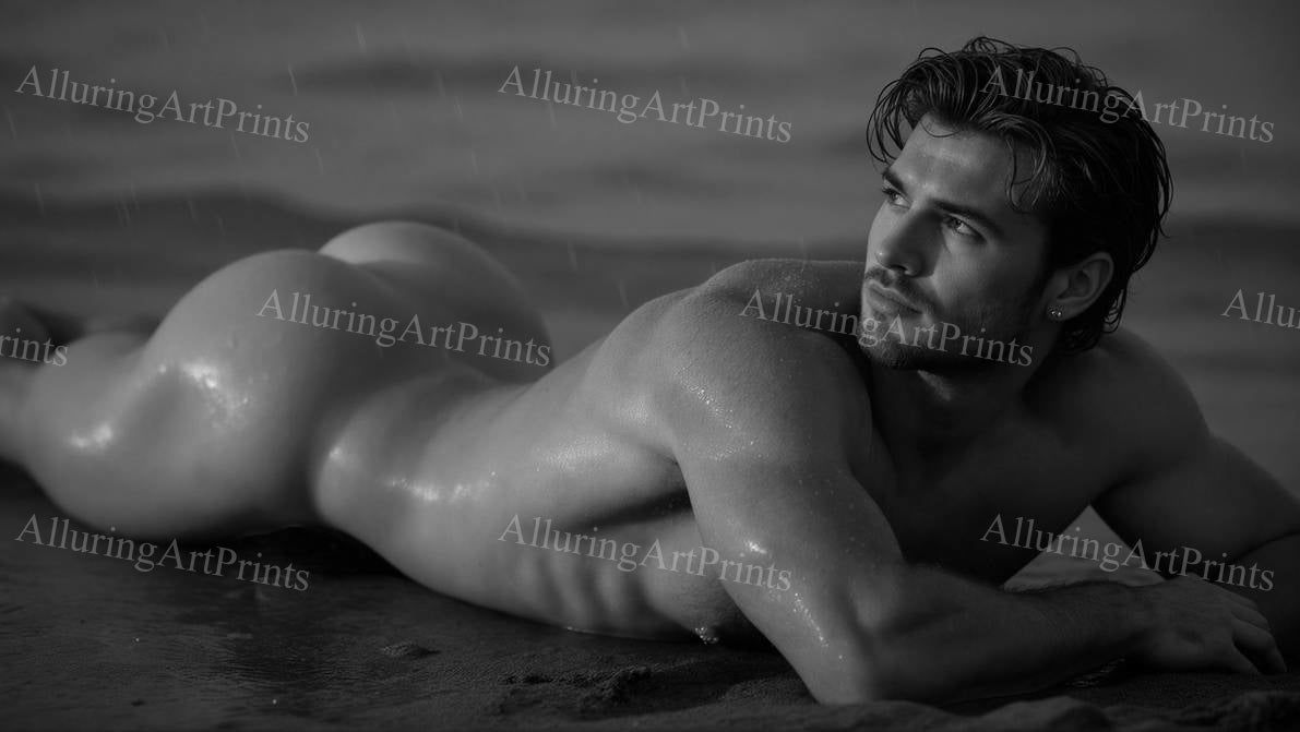 Nude Male Model Muscular Buns- G499