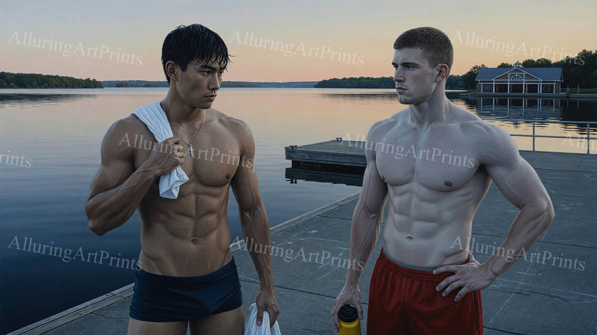 Male Models Muscular Digital Art AI Fantasy - G537